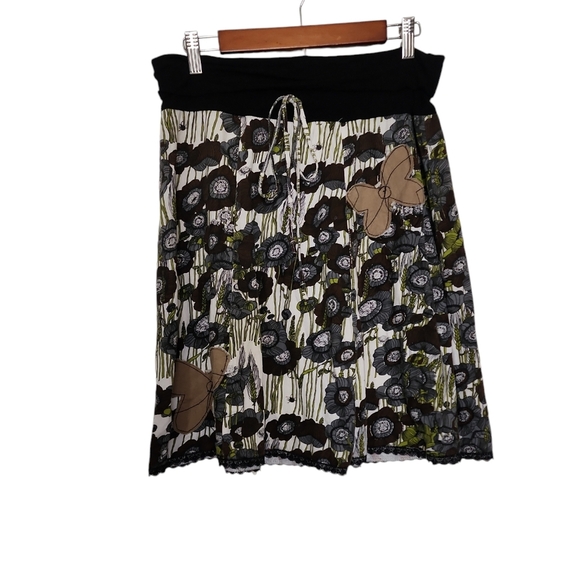 Luna Claire y2k vintage floral butterfly bug print fold over skirt - Picture 9 of 9